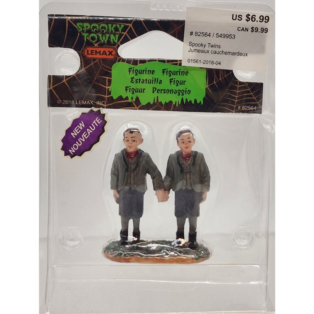 Lemax Spooky Town Halloween Spooky Twins 2018 New 82564